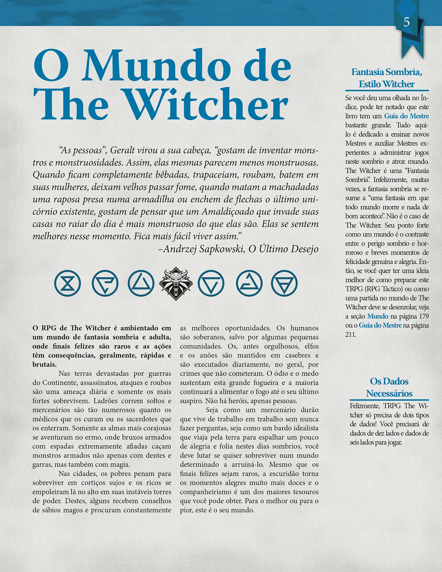 The Witcher Rpg Livro De Rpg Devir Dvrtg0001