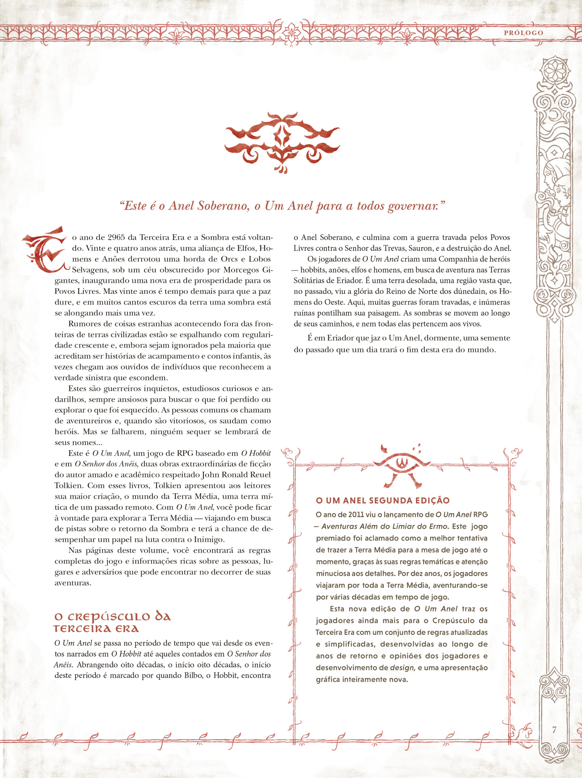 Senhor dos Anéis  Mesa de RPG - Seu portal de RPG, games e